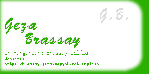 geza brassay business card